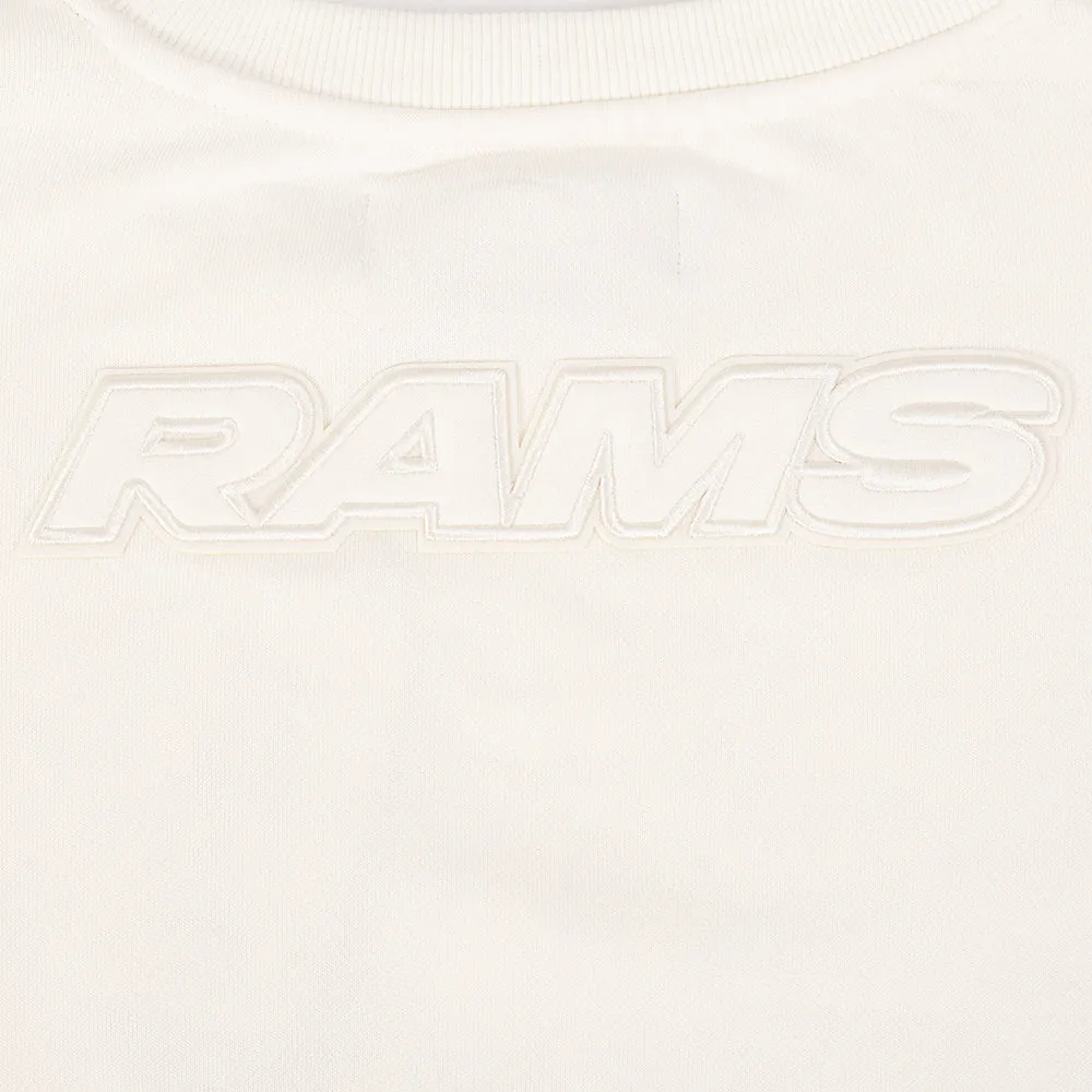 NFL LOS ANGELES RAMS NEUTRAL WOMEN'S FLC CREWNECK (EGGSHELL)
