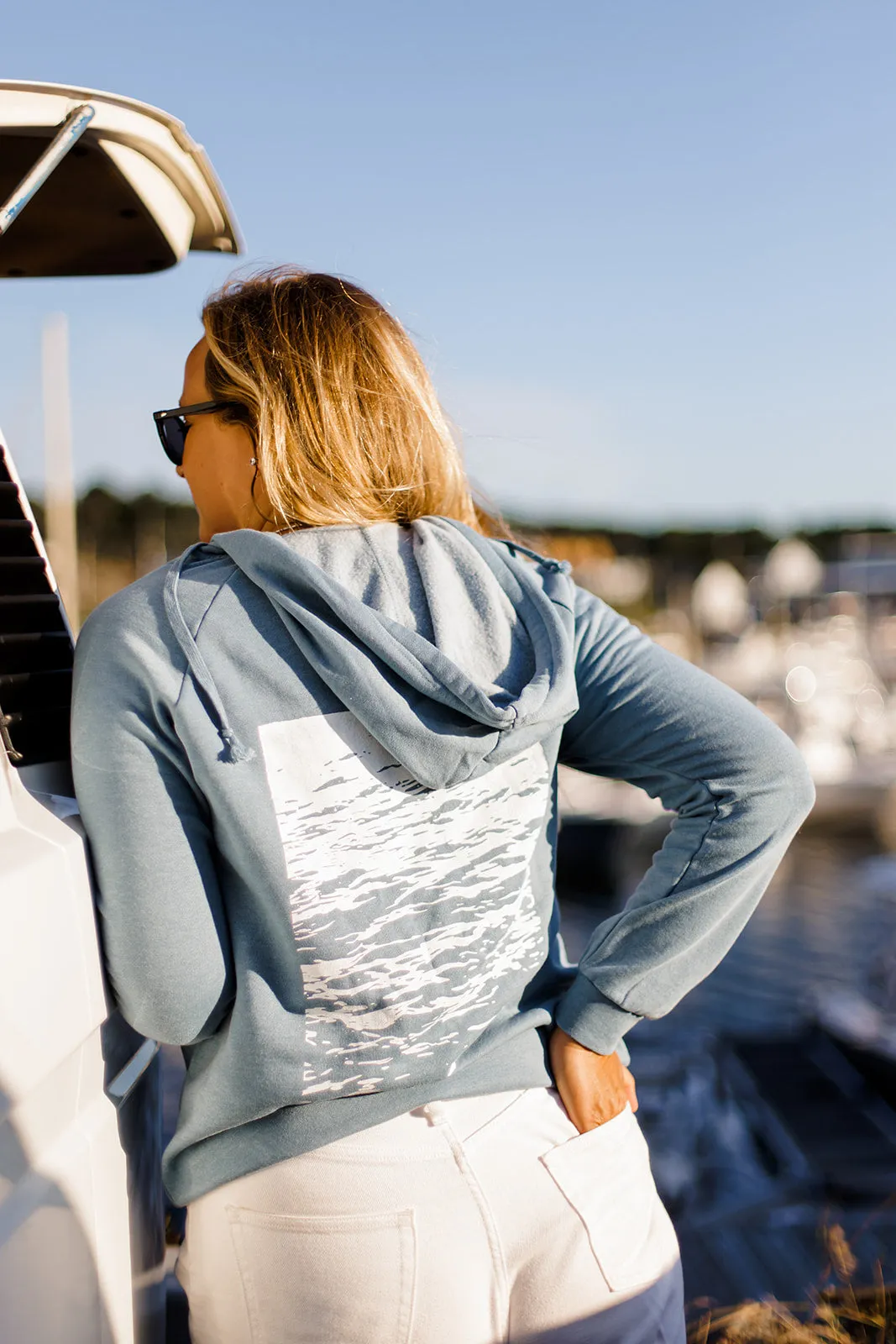 Ocean Waves V-Neck Hoodie