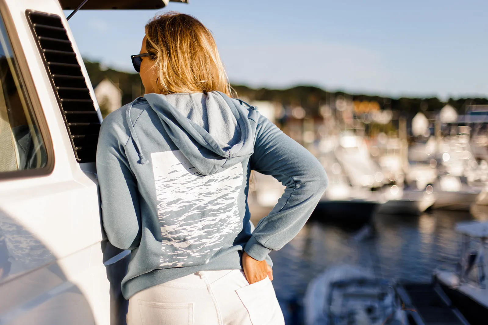Ocean Waves V-Neck Hoodie