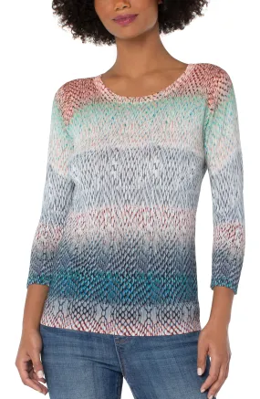 Ombre Python Print Sweater