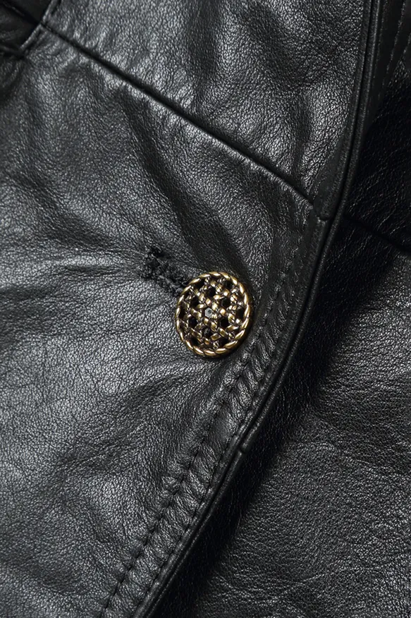 Oversized Pure Leather Blazer