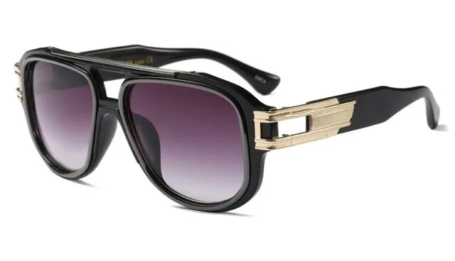 Oversized Square Sunglasses Men Women Metal Thick Frame Brand Glasses Designer Fashion Male Female
