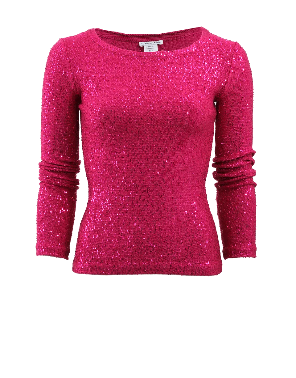 Pailette Knit Top