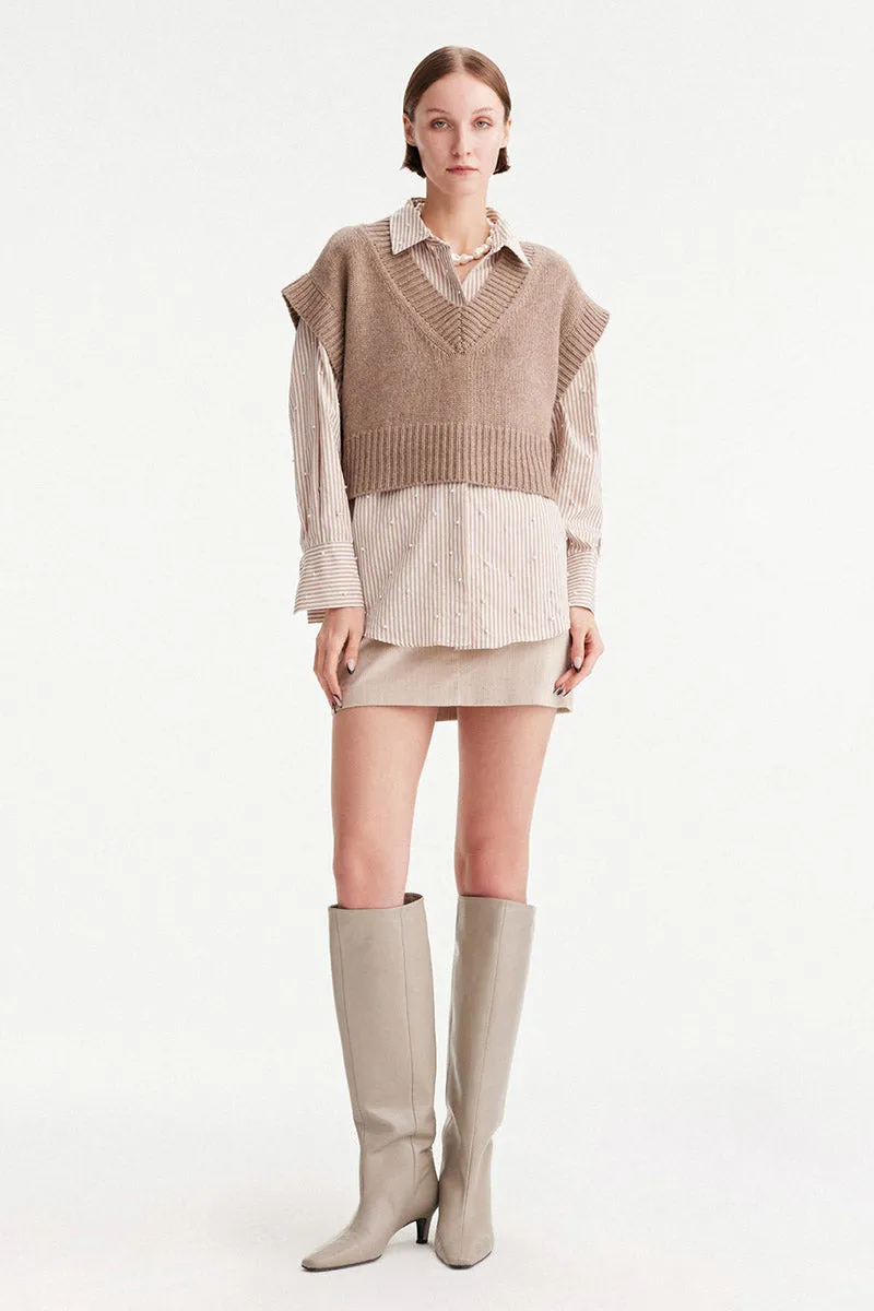 PALLAS CROPPED KNIT VEST