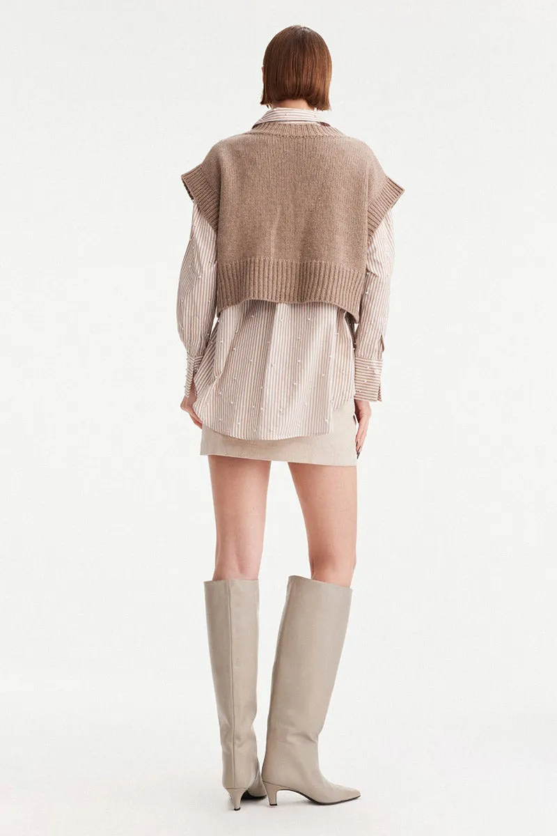 PALLAS CROPPED KNIT VEST