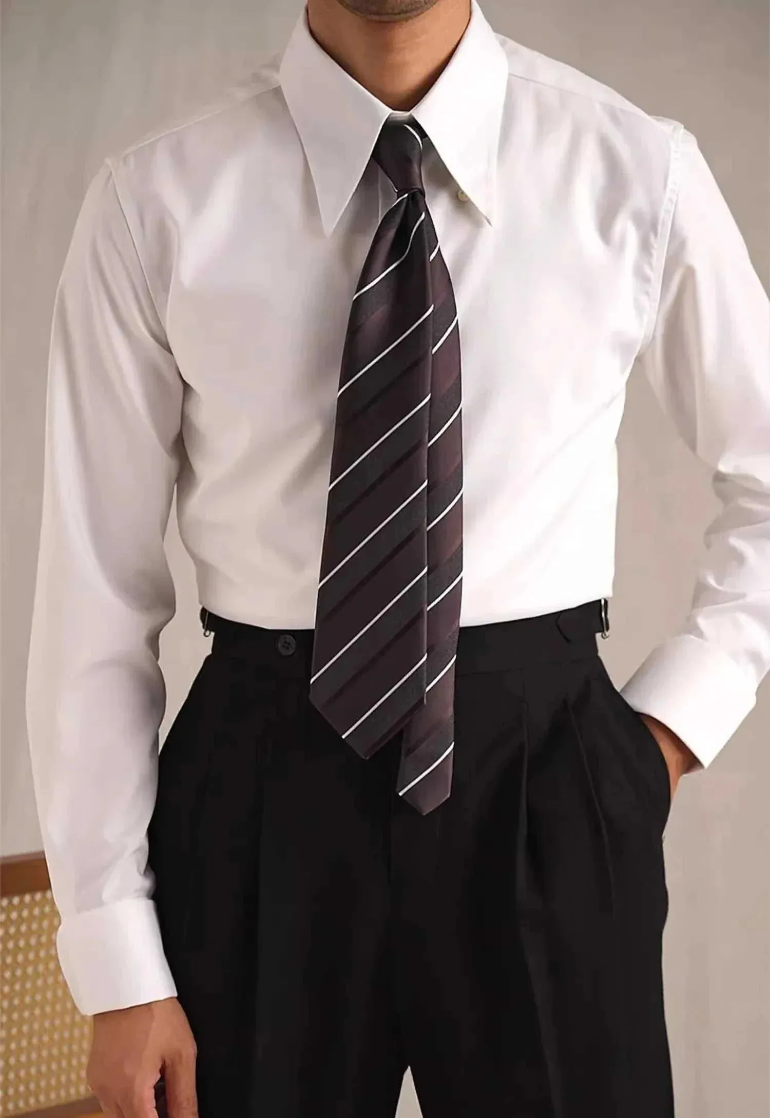 Party tuxedo long sleeve shirt