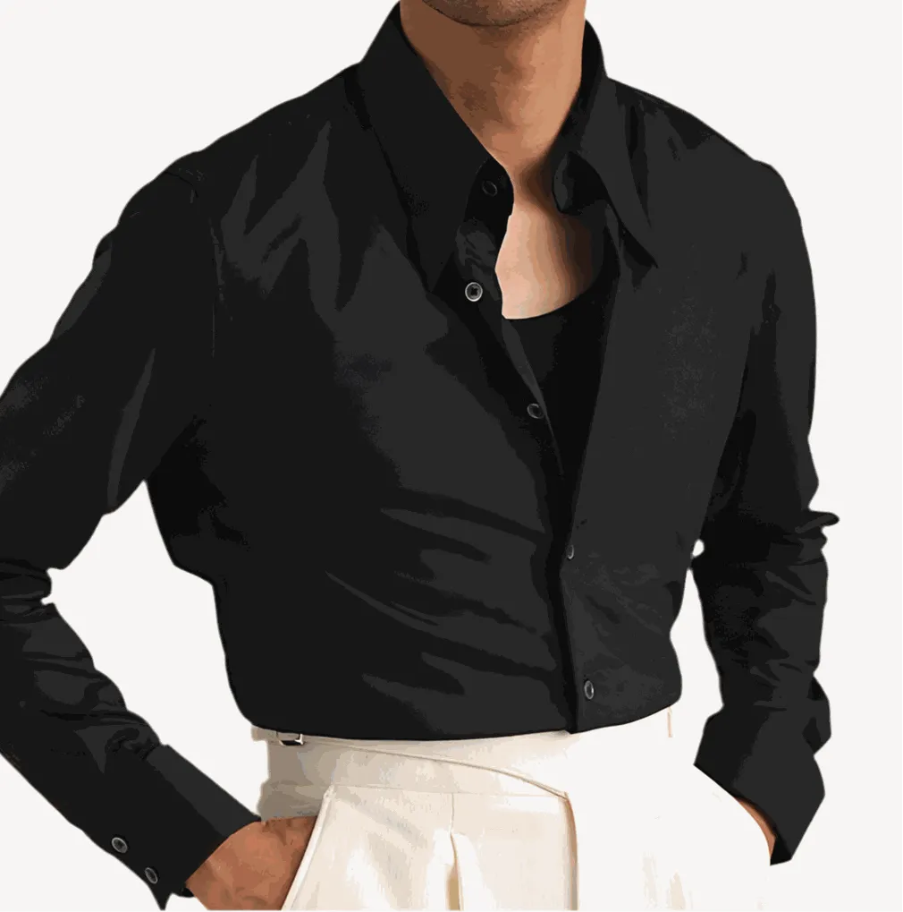 Party tuxedo long sleeve shirt