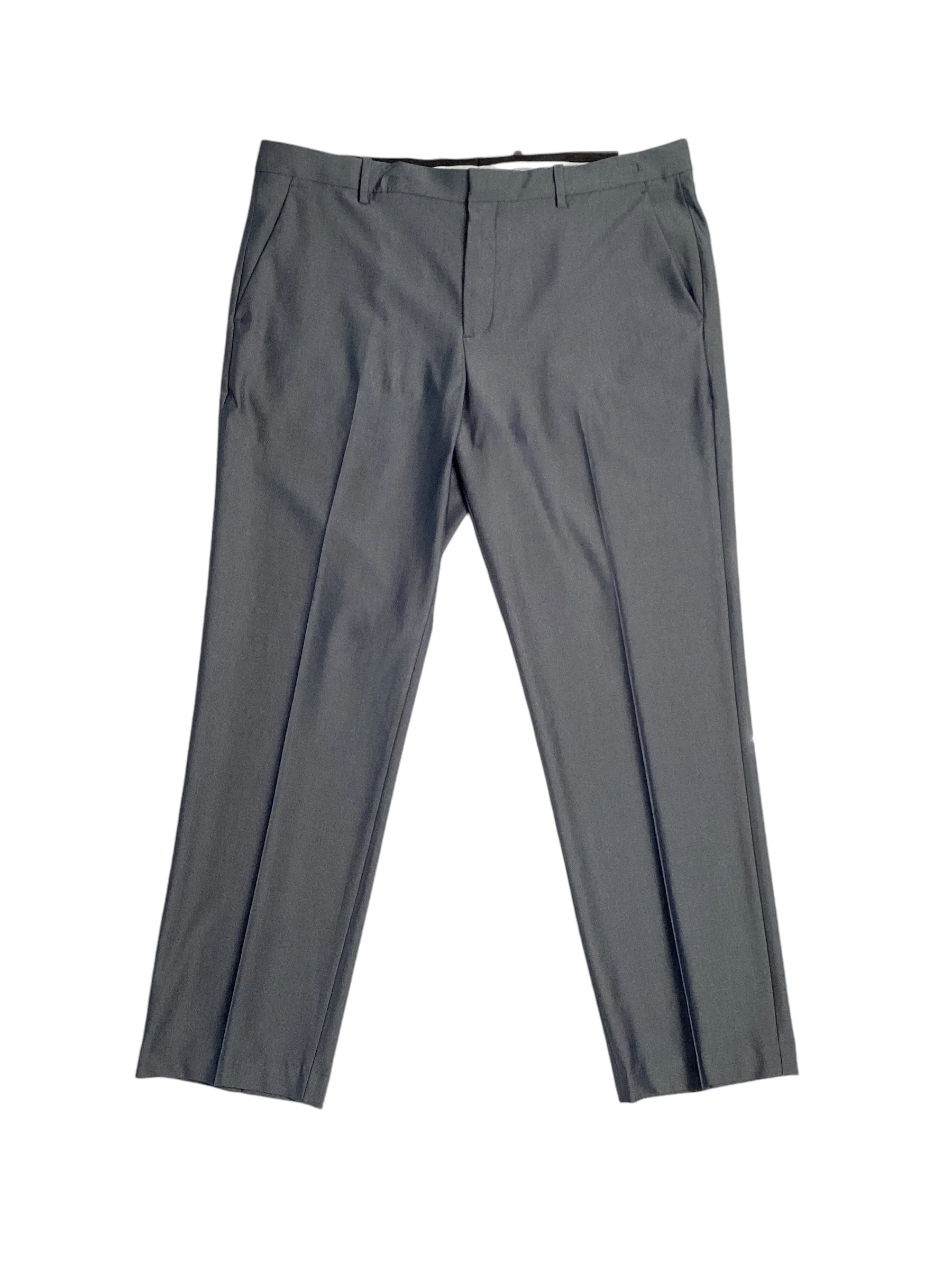 Perry Ellis Portfolio Men's Modern Fit Check Suit Dress Pants Med Grey 40 x 32