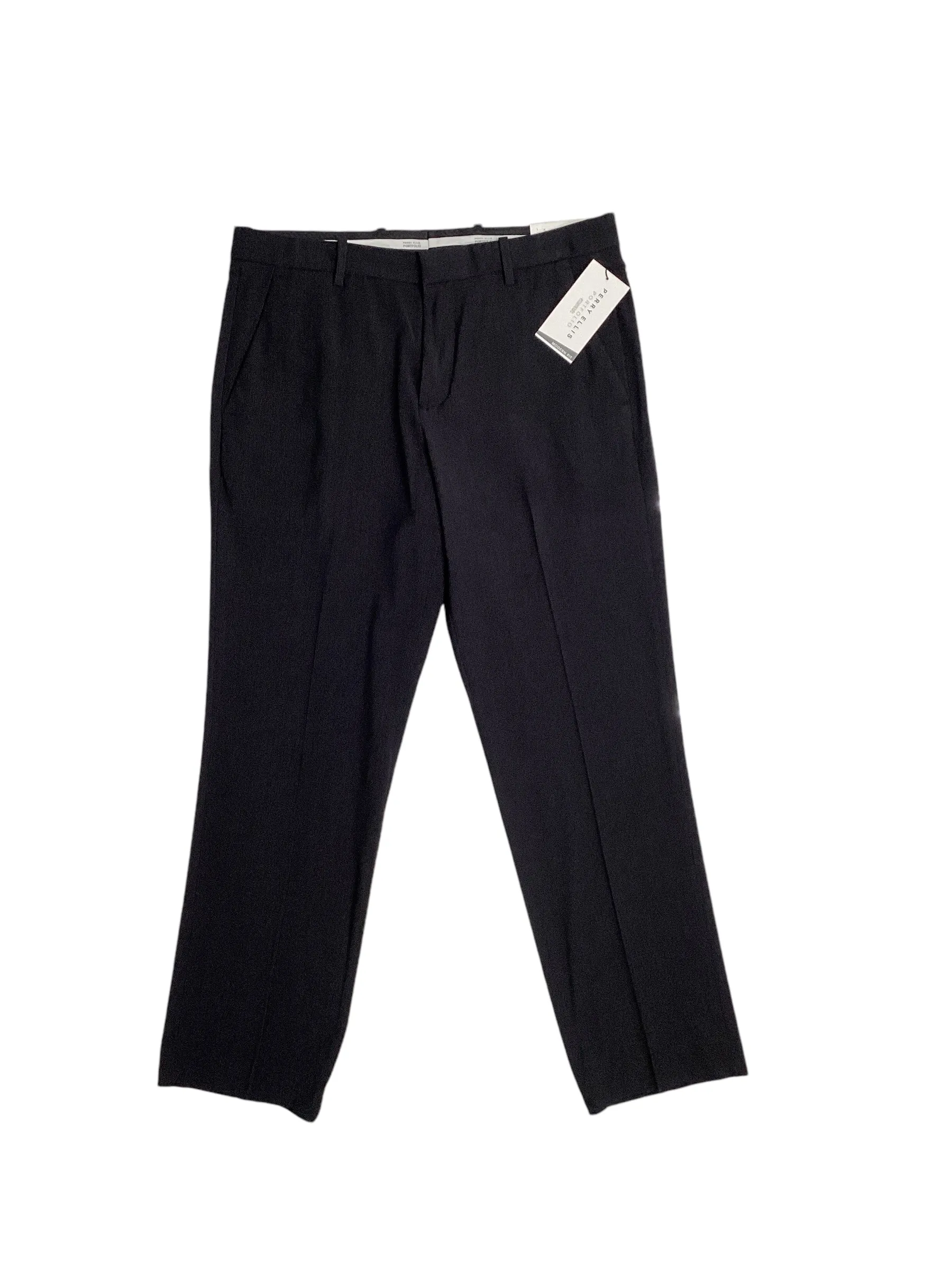 Perry Ellis Portfolio Mens Modern fit Dress Pants 38 / 32 Grey Stretch