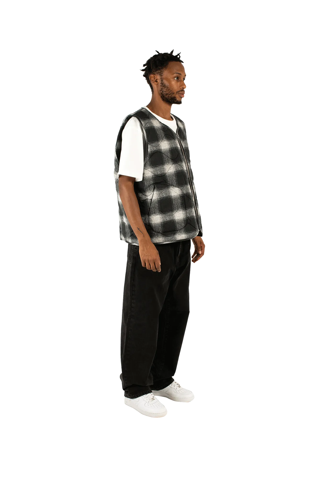 Plaid Nylon Liner Vest