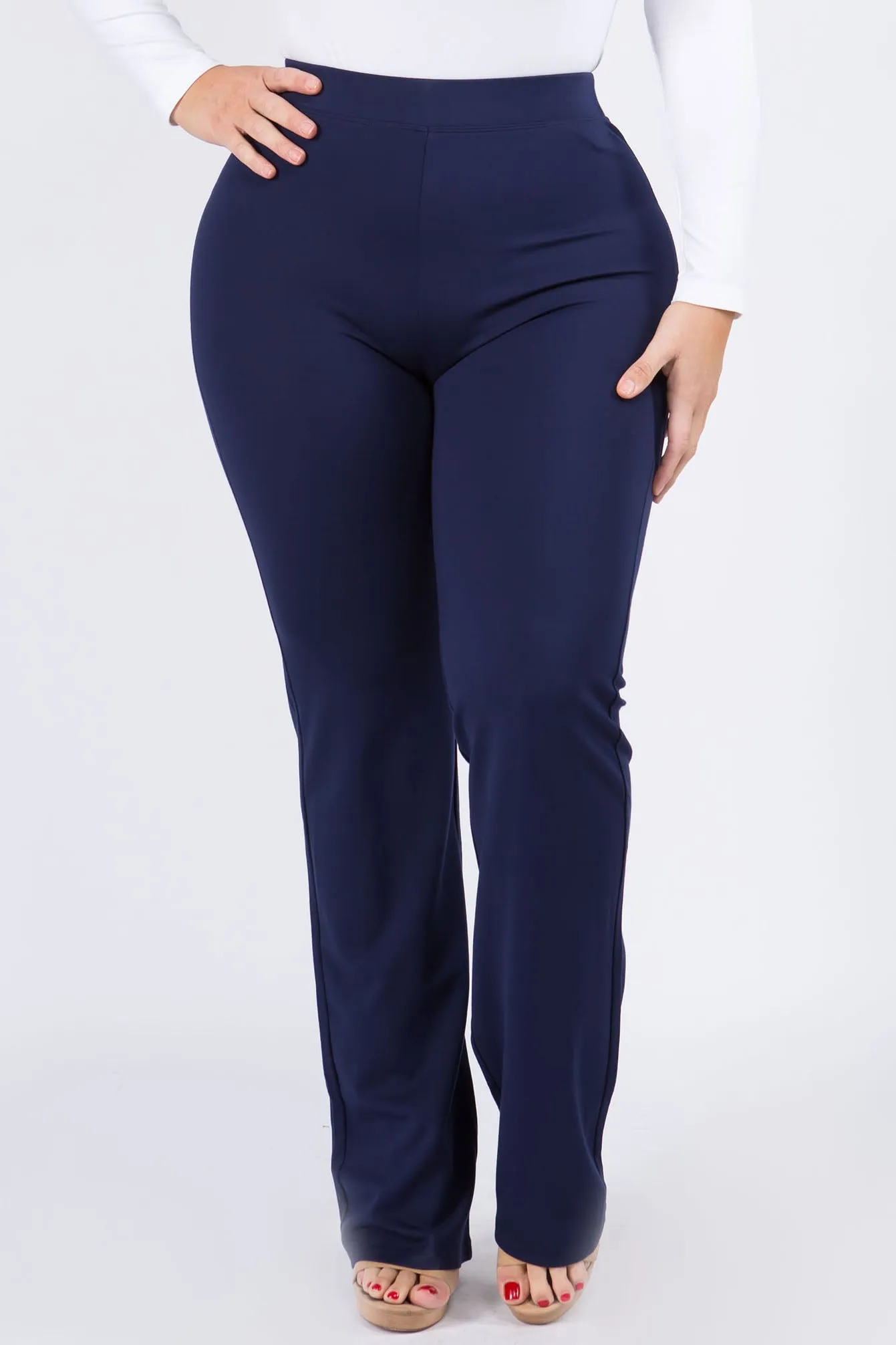 Plus Size Women's High-Rise Flare Bootcut Pants