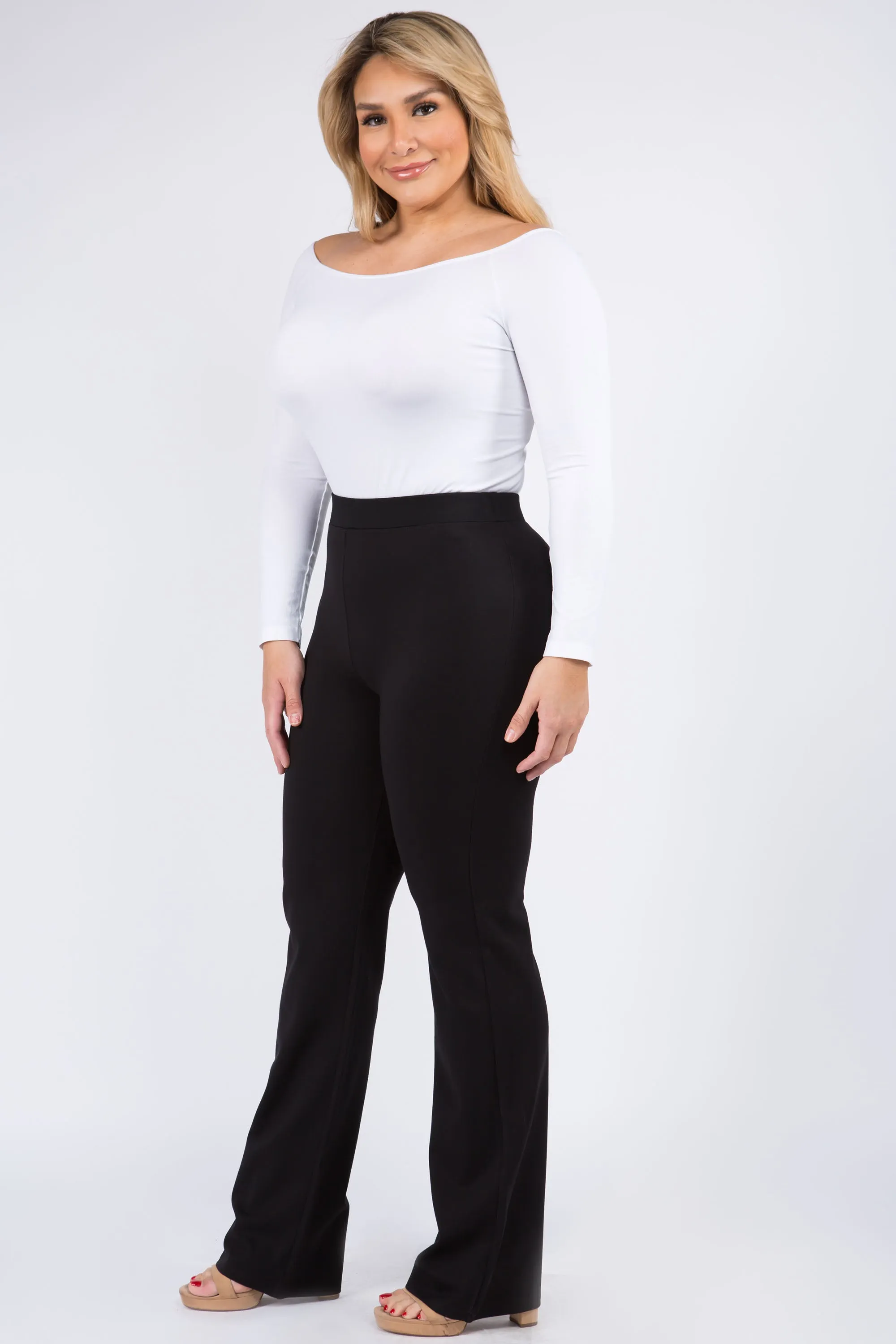 Plus Size Women's High-Rise Flare Bootcut Pants