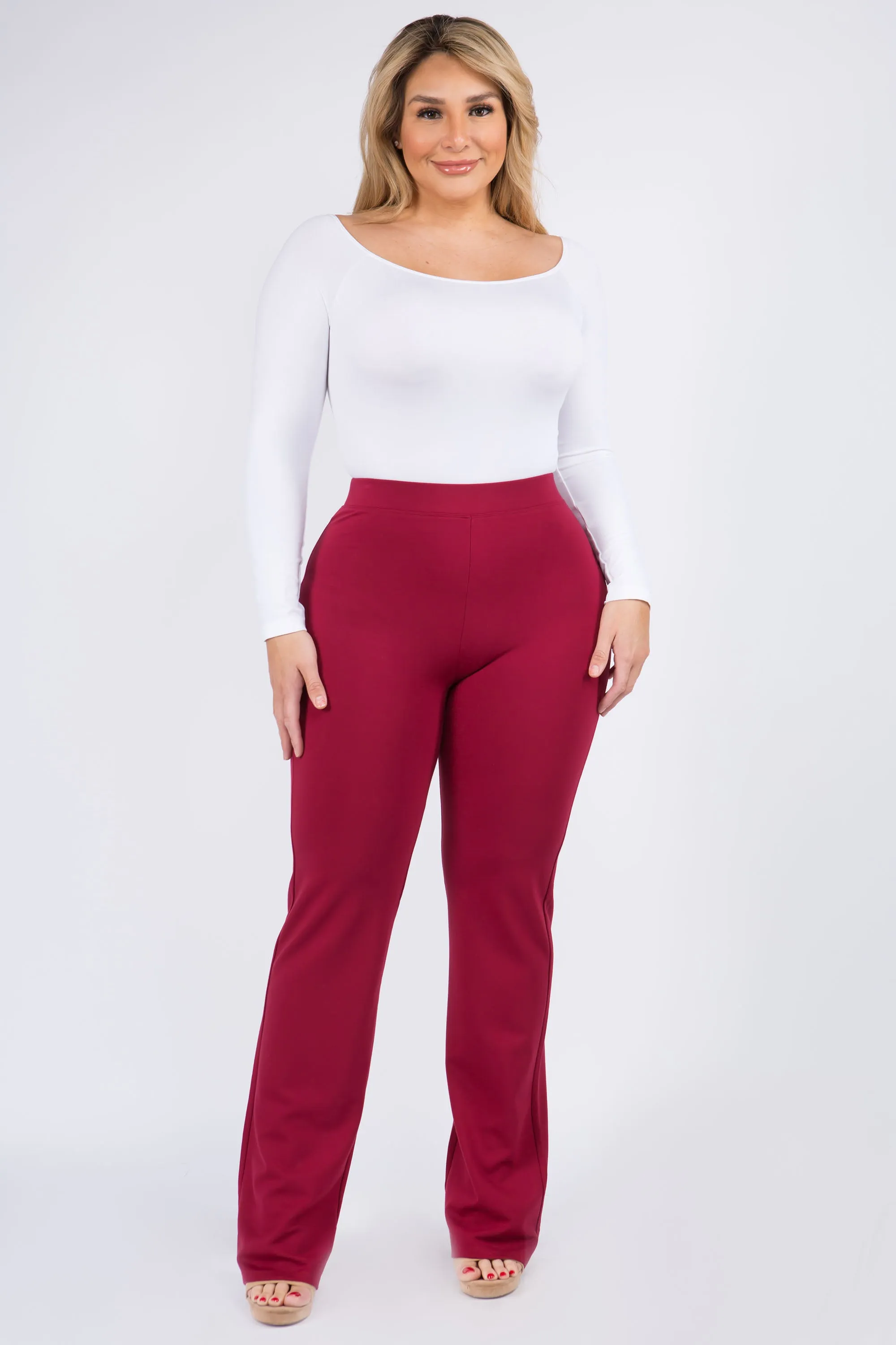 Plus Size Women's High-Rise Flare Bootcut Pants