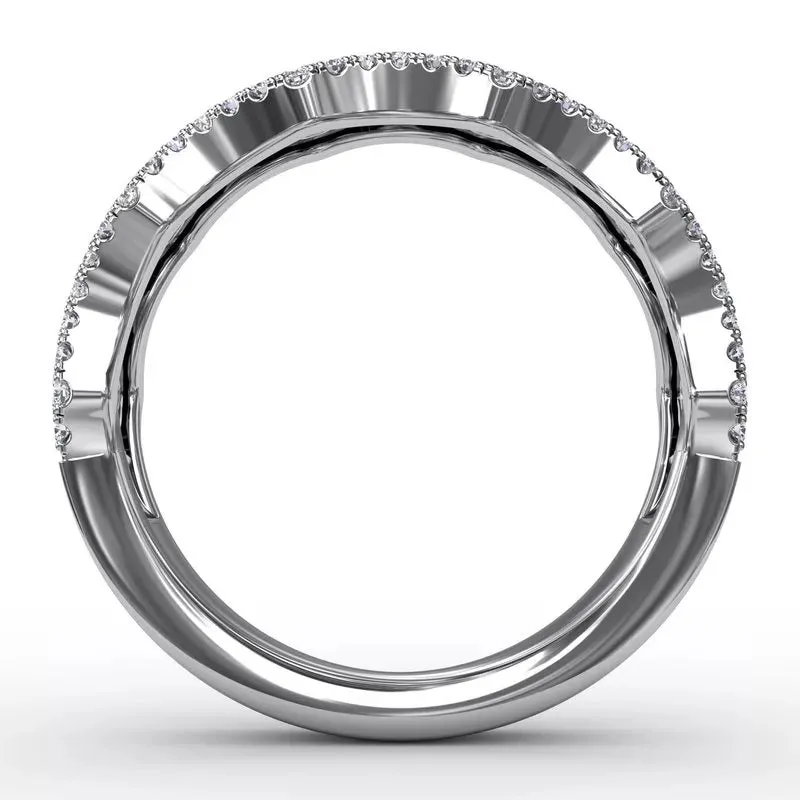 "Endless Romance" Sapphire and Diamond Wave Ring