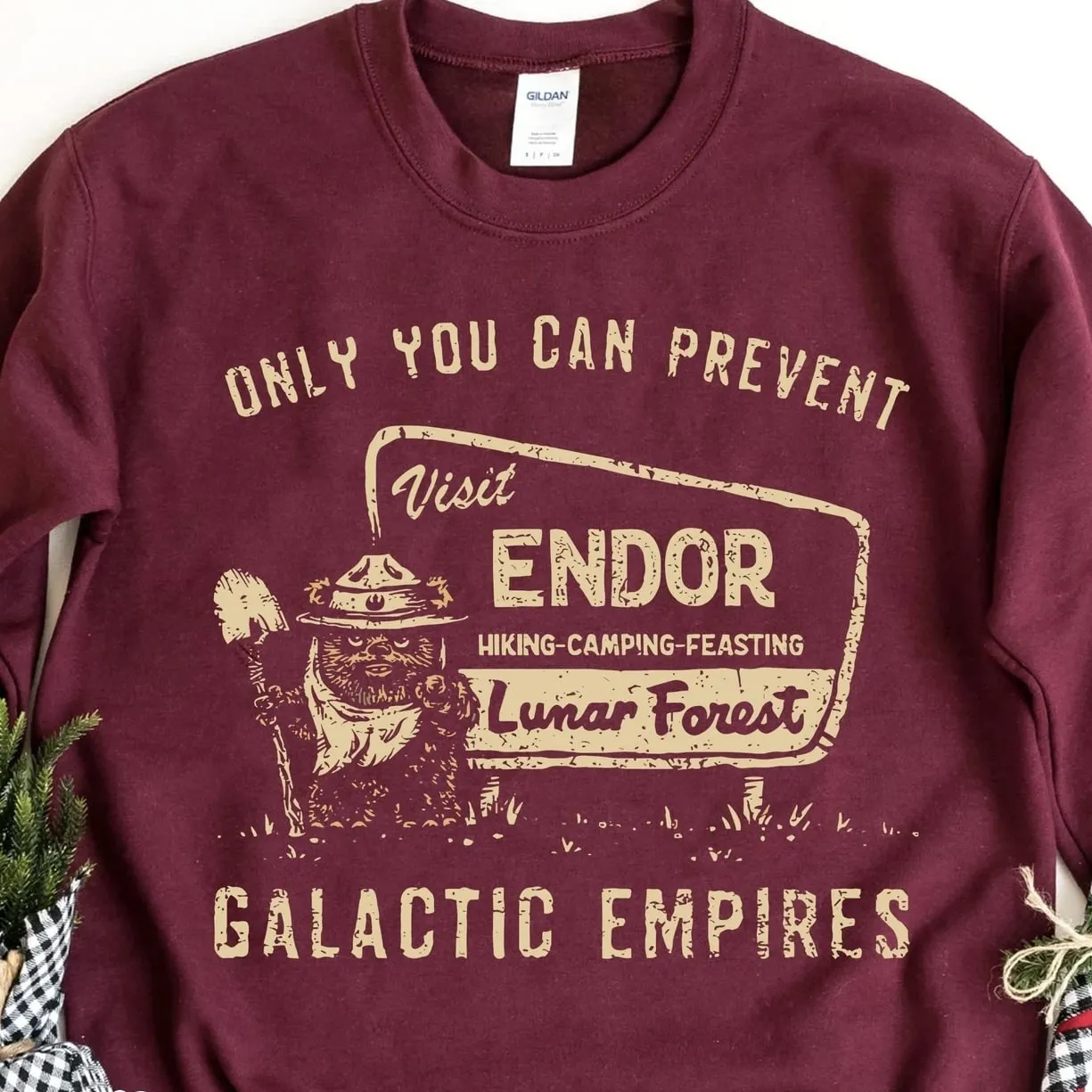 "Ewok Endor National Park Protect Our Forest" Matching Couple Hoodies - Personalized Matching Sweatshirts For Couples