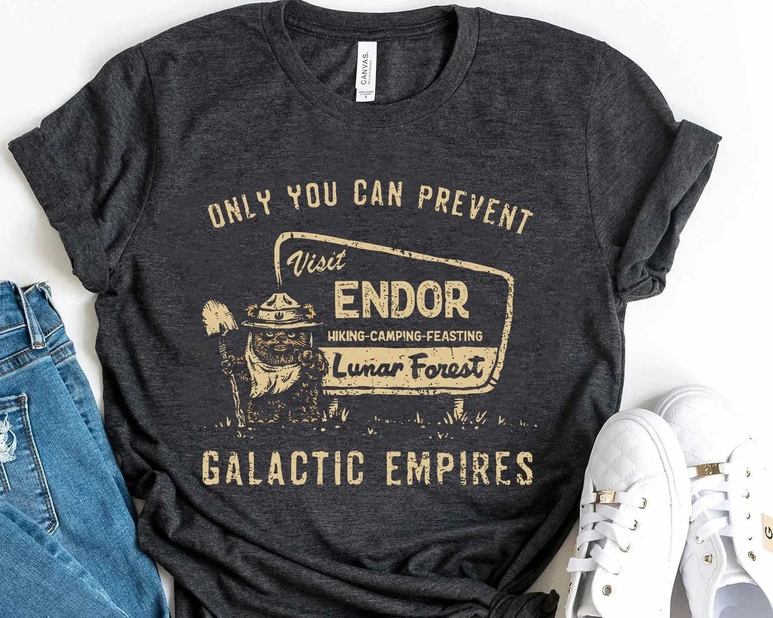 "Ewok Endor National Park Protect Our Forest" Matching Couple Hoodies - Personalized Matching Sweatshirts For Couples