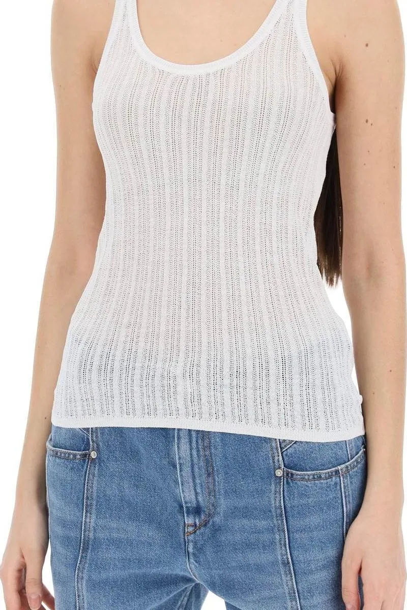 "PERFORATED KNIT TOP