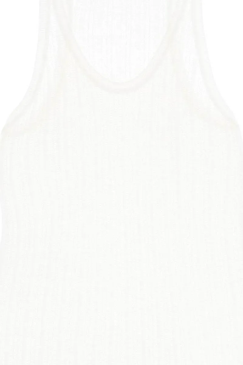 "PERFORATED KNIT TOP