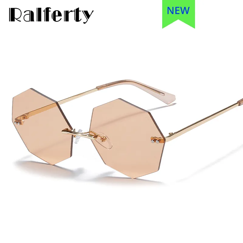 Ralferty Women's Steampunk Polygon Sunglasses WK005