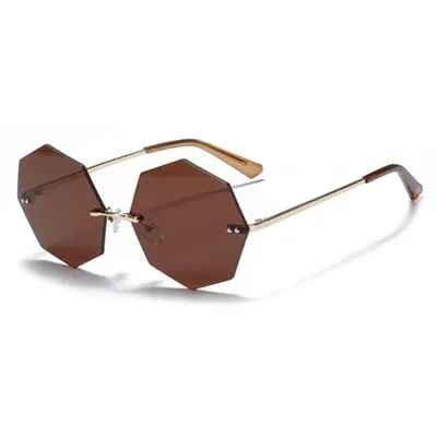 Ralferty Women's Steampunk Polygon Sunglasses WK005