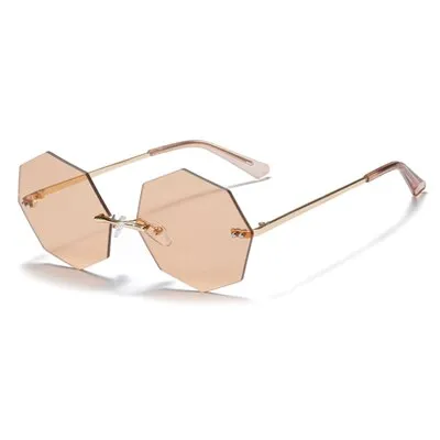 Ralferty Women's Steampunk Polygon Sunglasses WK005