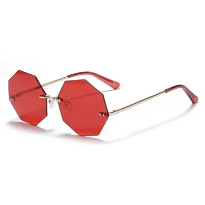 Ralferty Women's Steampunk Polygon Sunglasses WK005