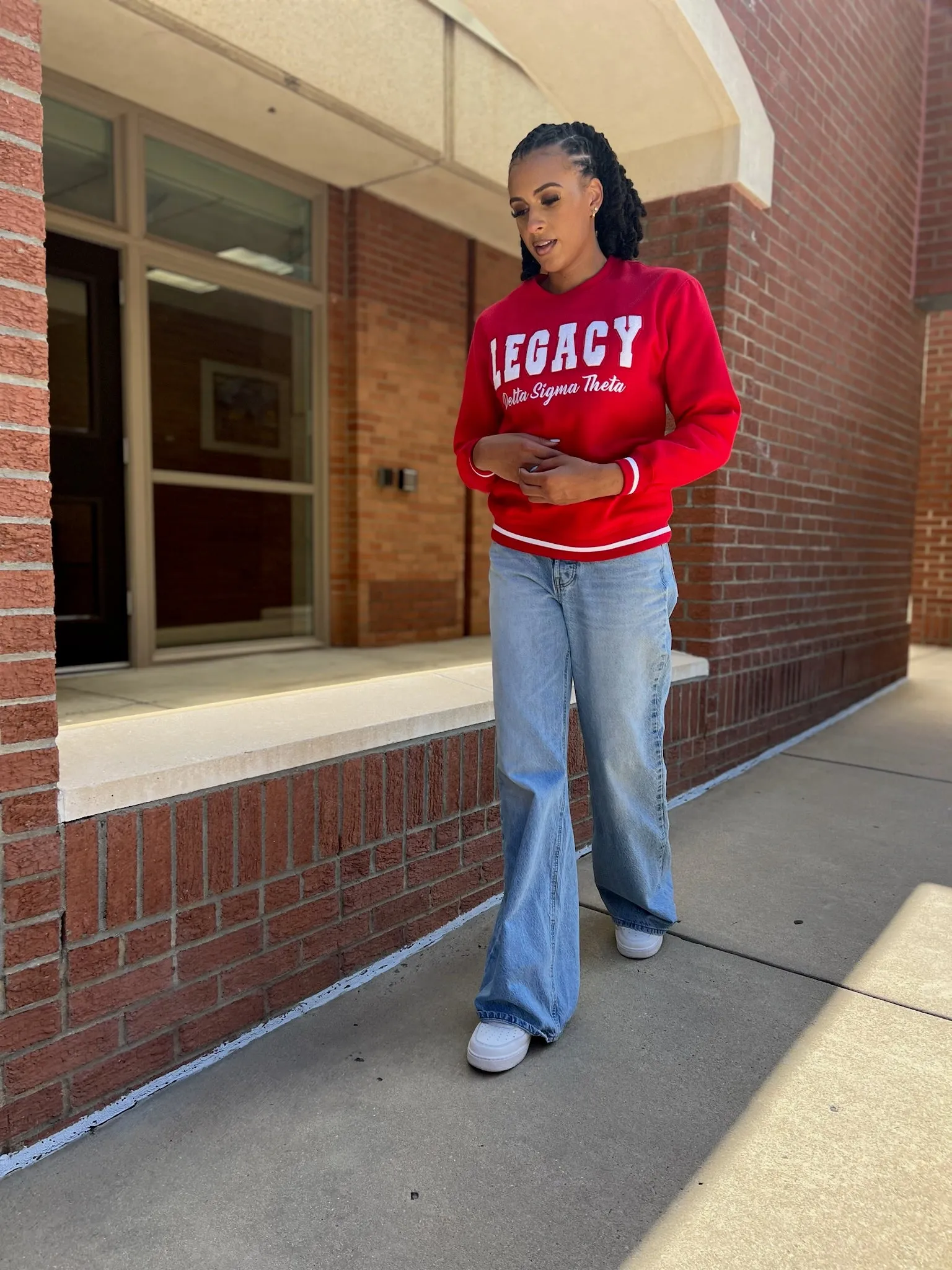 Red Legacy Varsity Sweatshirt (Unisex Sizing)