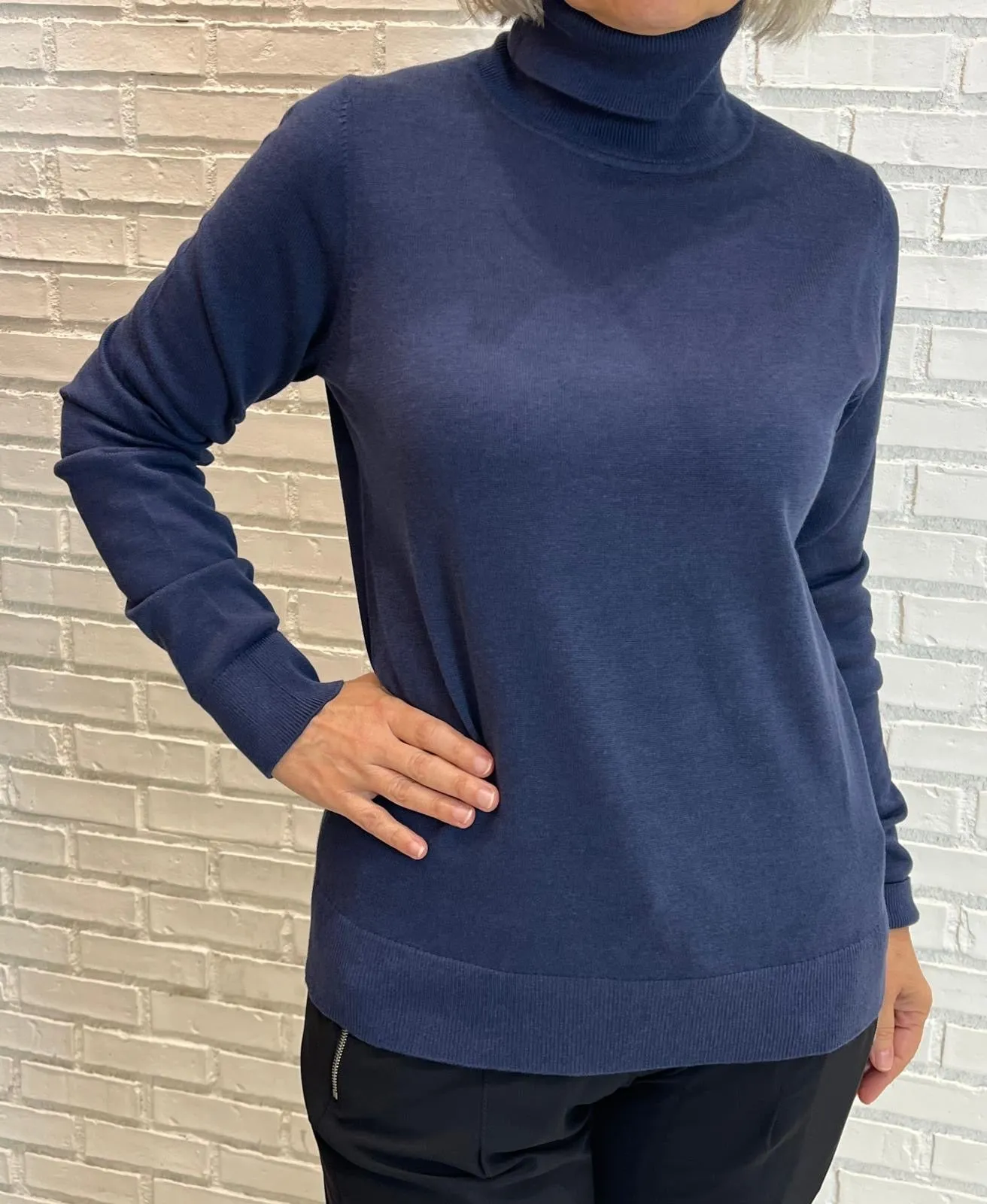 Repeat Cotton Turtleneck Sweater