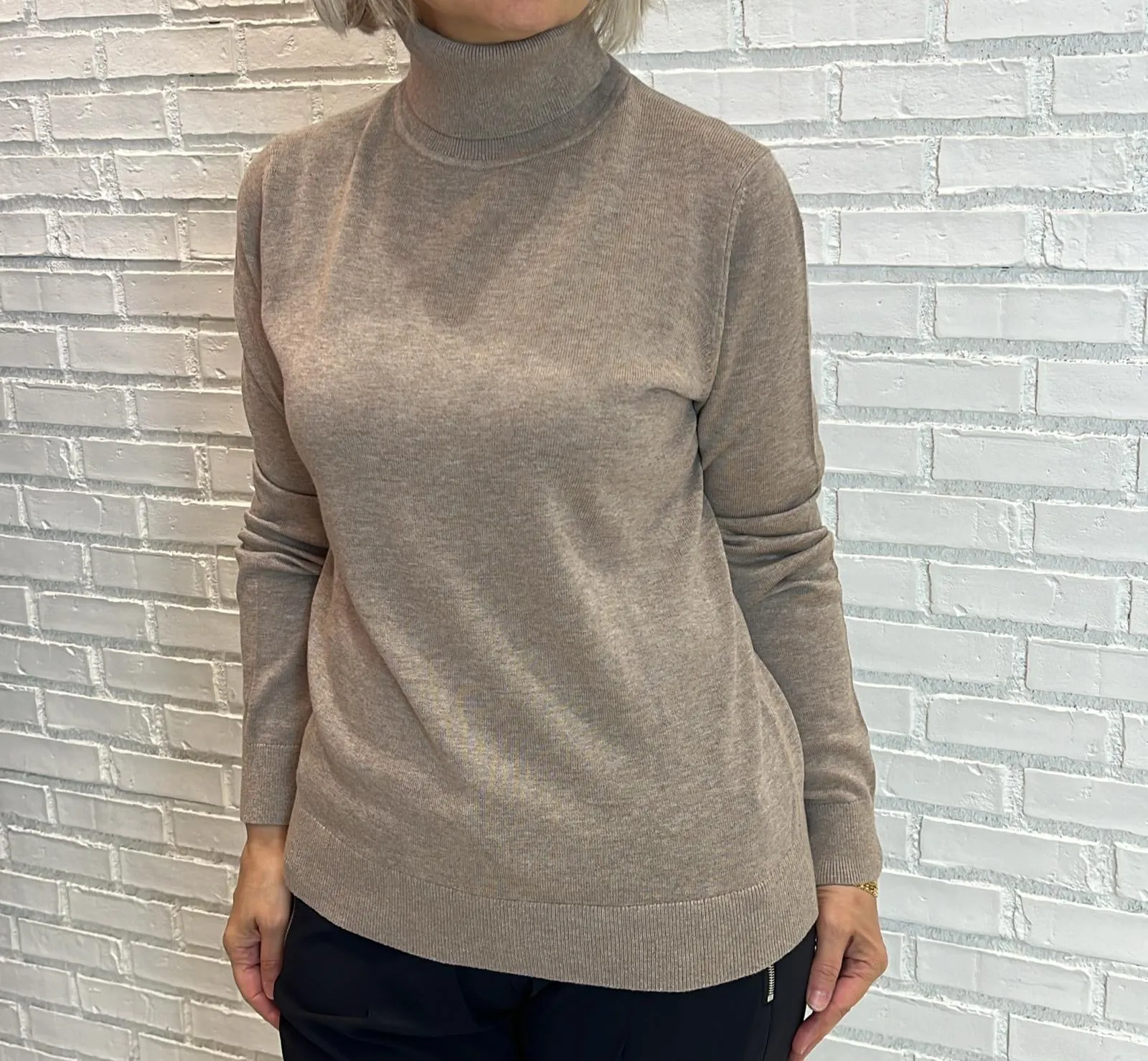 Repeat Cotton Turtleneck Sweater