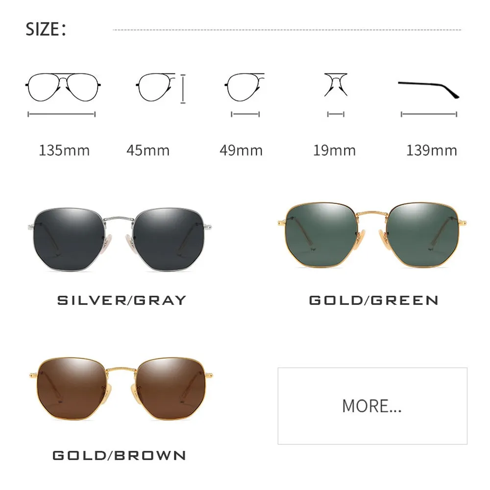 Retro Fashion Round Unisex Sun Glasses Polarized Coating UV400 Sunglasses Female Eyewear