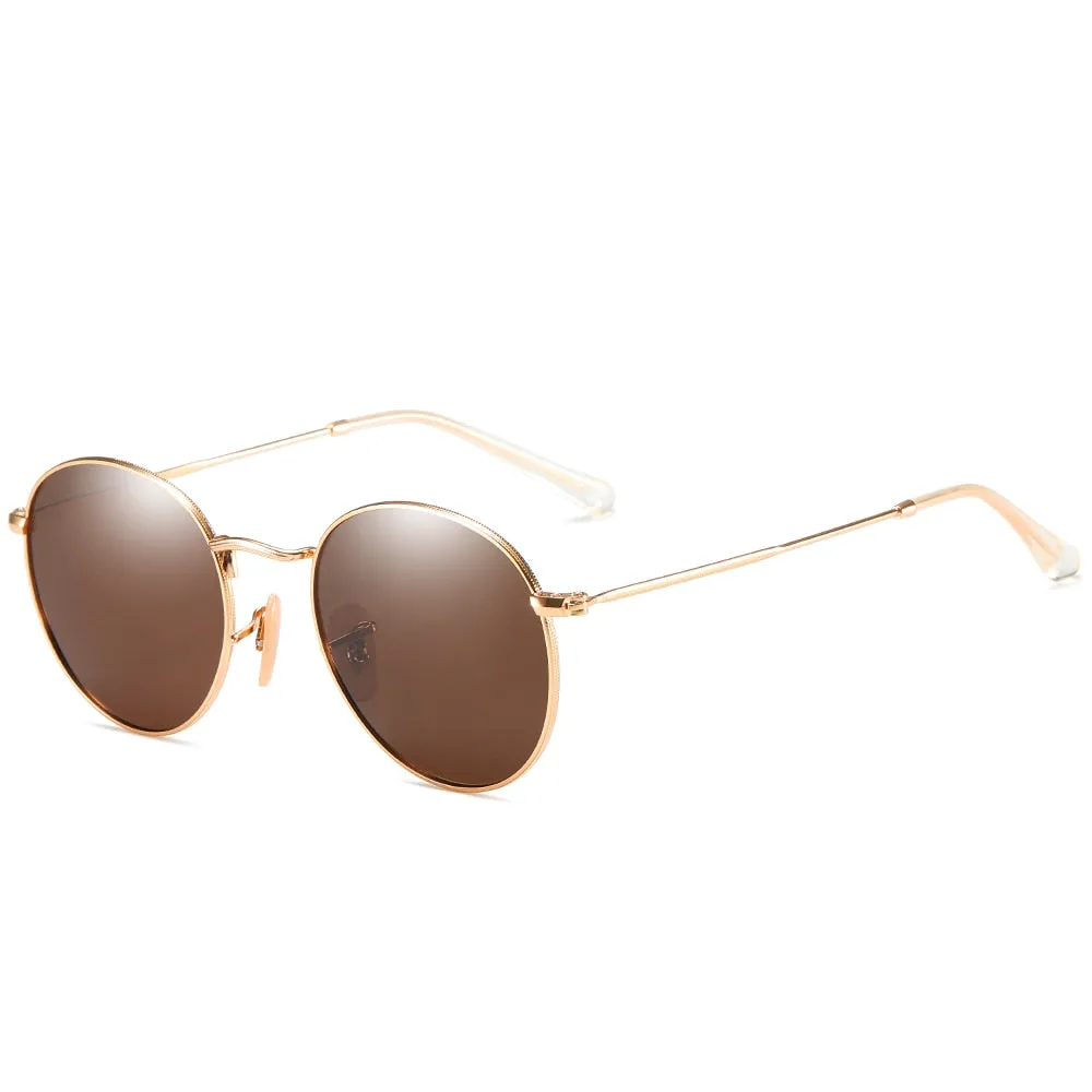 Retro Fashion Round Unisex Sun Glasses Polarized Coating UV400 Sunglasses Female Eyewear
