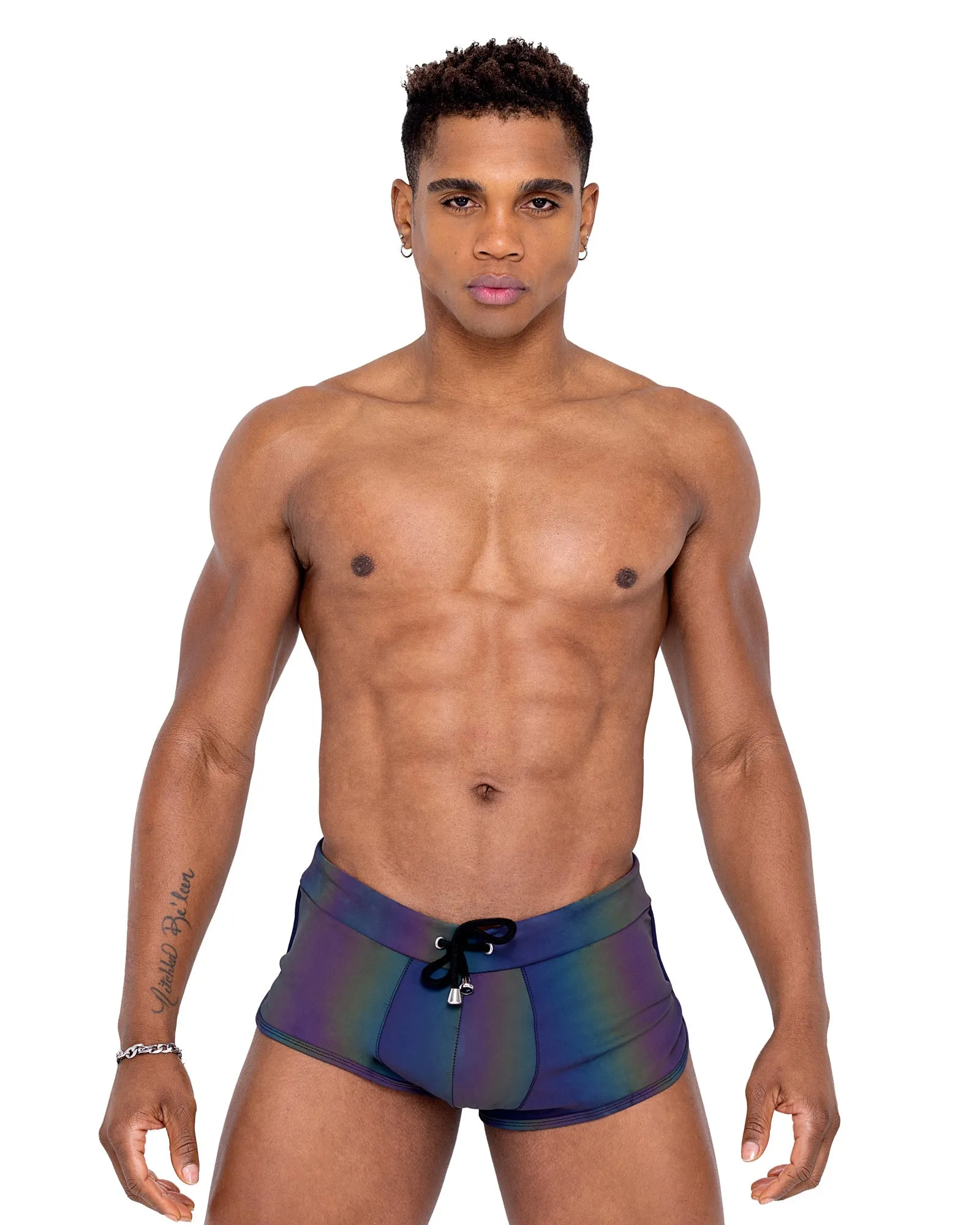 Roma Mens Reflective Runner Shorts - Rave & Festival Wear
