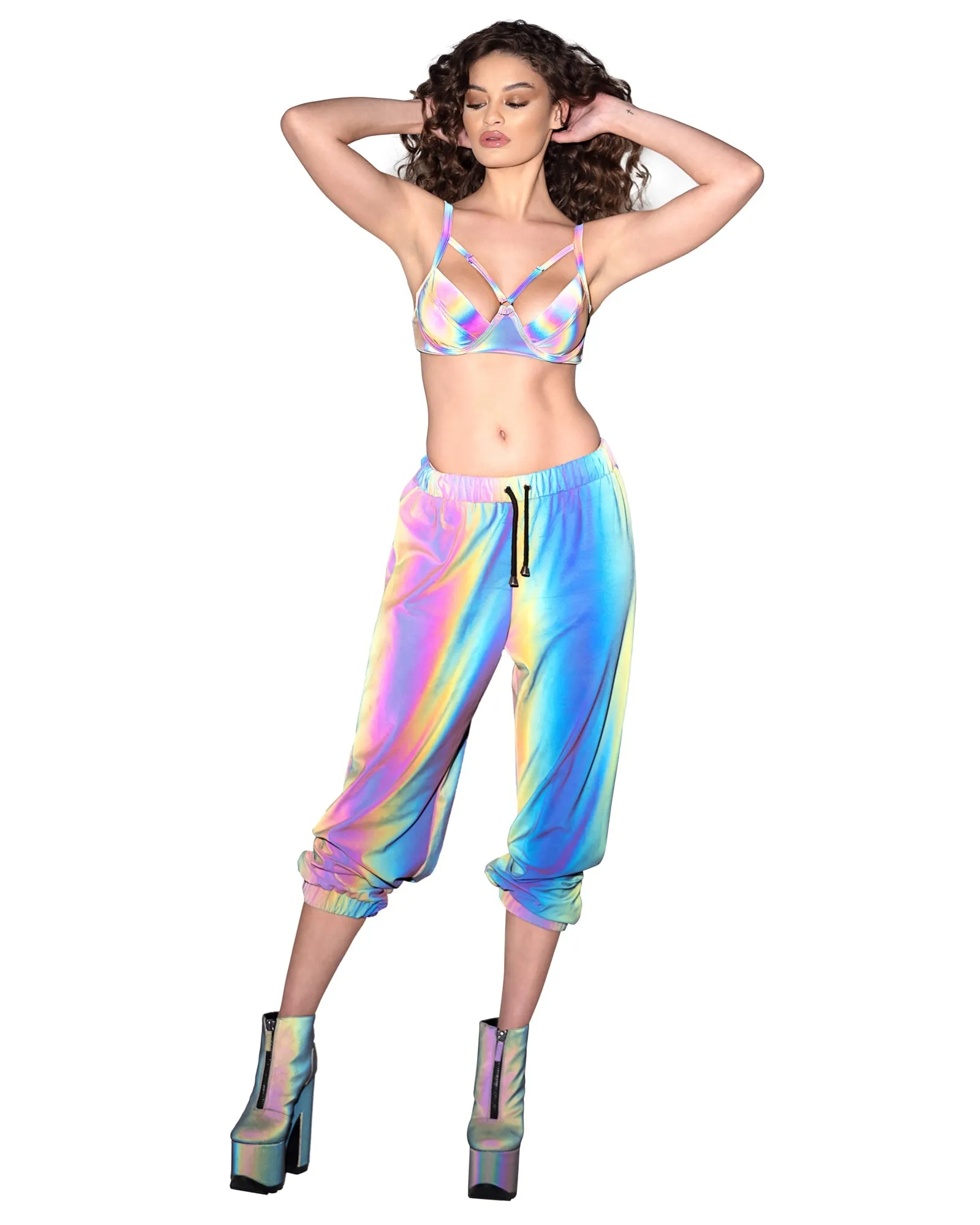 Roma Reflective Bra with Underwire - Rave & Festival Wear