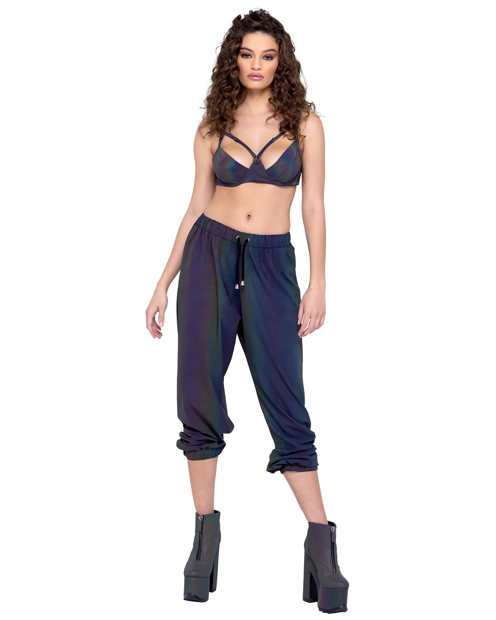 Roma Reflective Bra with Underwire - Rave & Festival Wear