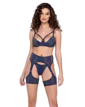Roma Reflective Garter Belt - Rave & Festival Wear