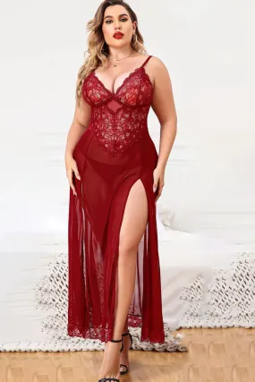 Romantic Mesh & Lace Nightgown