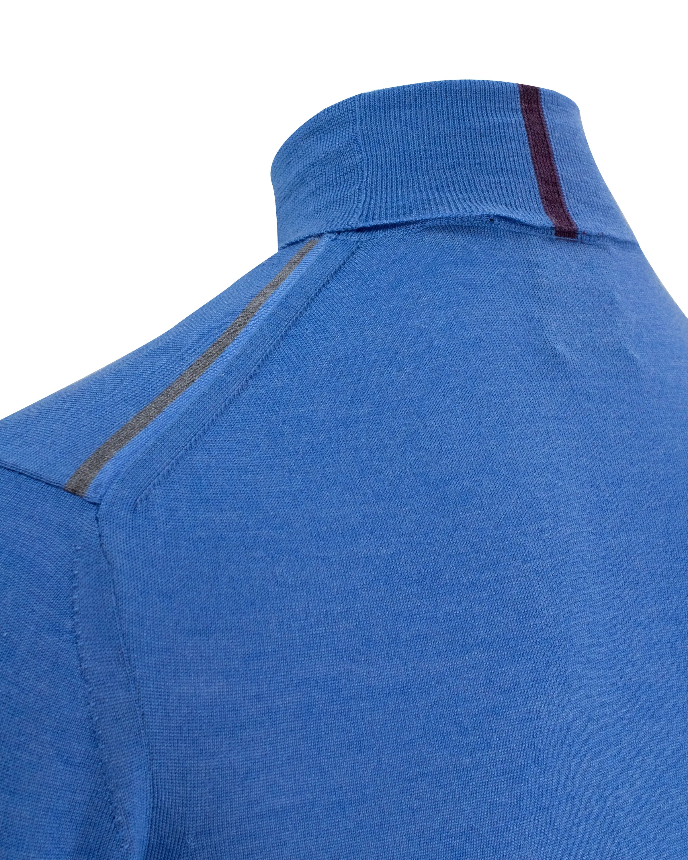 RONALD MERINO TURTLENECK SWEATER IN NEBULAS BLUE