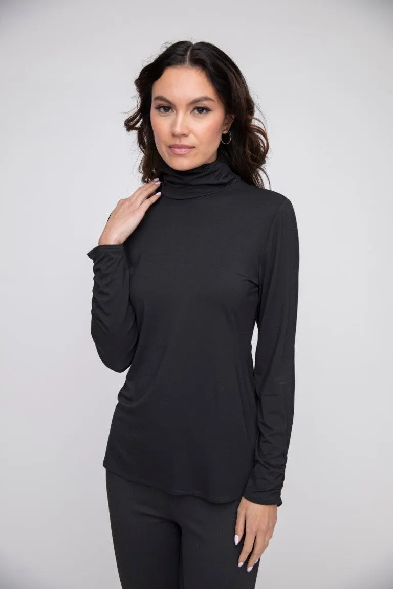 Ruched Turtleneck