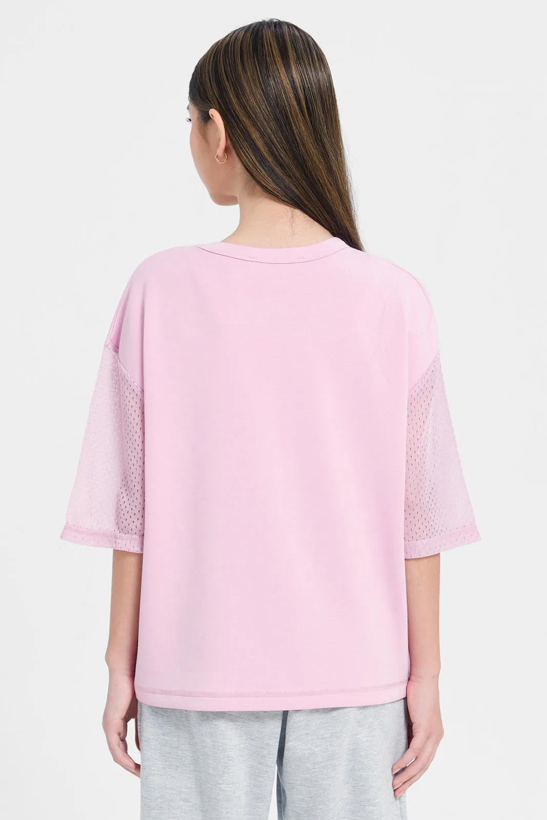 Senior Girls Purple Printed Top