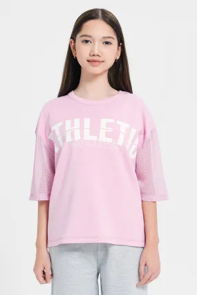 Senior Girls Purple Printed Top