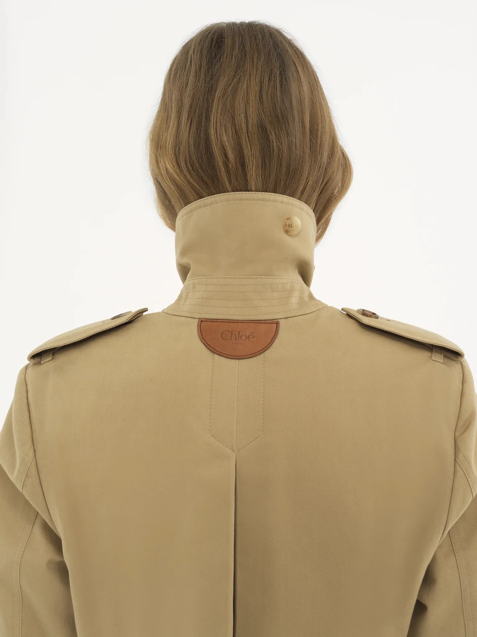 Short Cotton Trench Coat