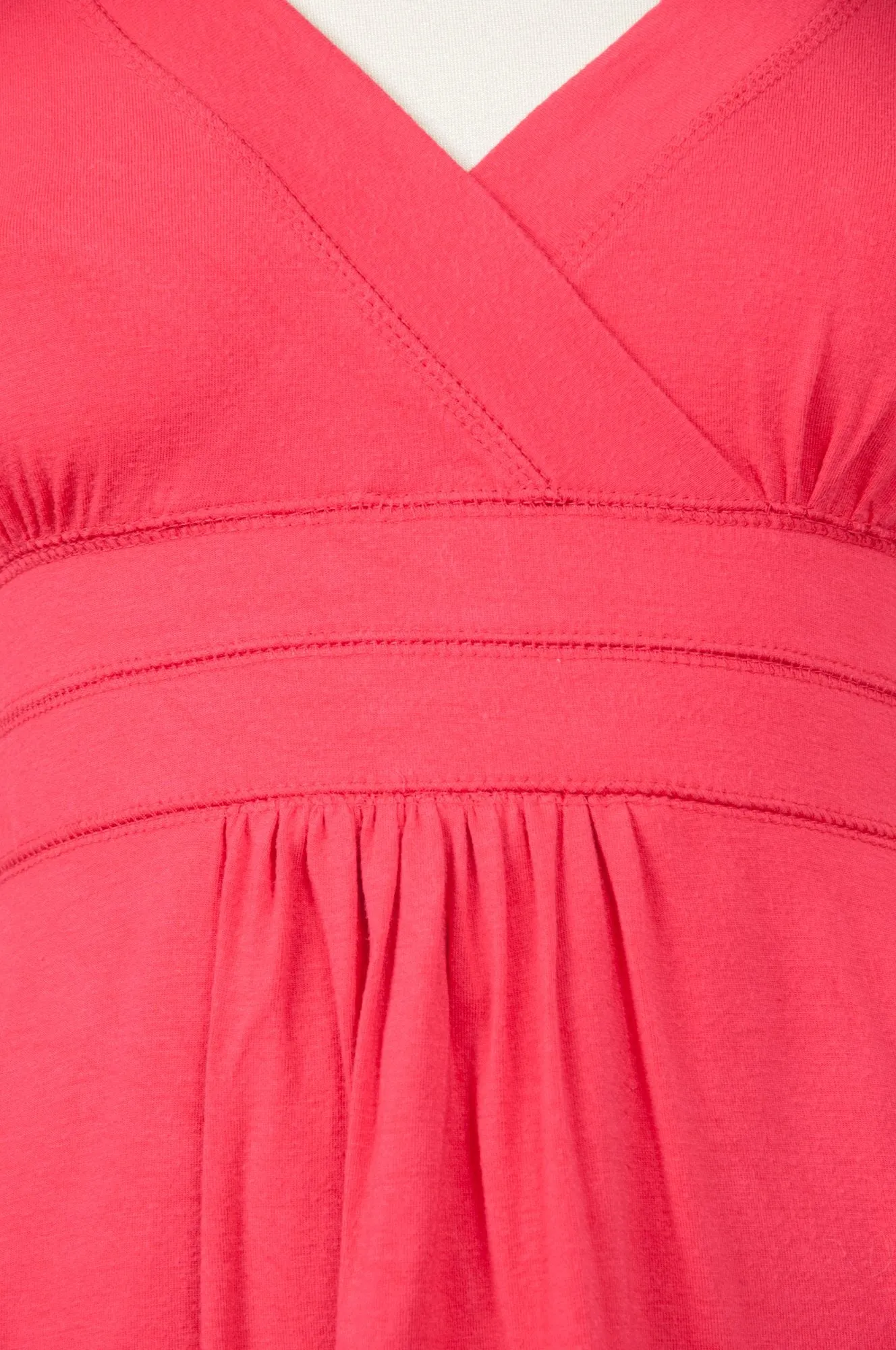 Short sleeve coral stretch dress