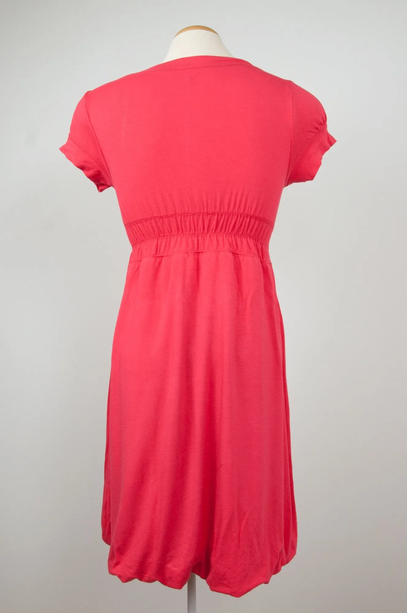 Short sleeve coral stretch dress