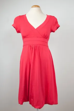 Short sleeve coral stretch dress