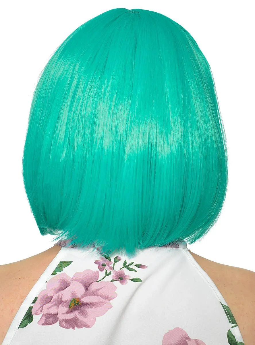 Short Teal Green Heat Resistant Bob Fashion Wig with Fringe