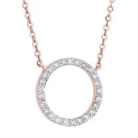 Silver Circle Necklace - BJSESP404RP