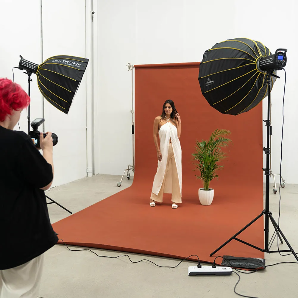 Spectrum Non-Reflective Full Paper Roll Backdrop (2.7 x 10M) - Warm Terracotta Brown (DEMO STOCK)