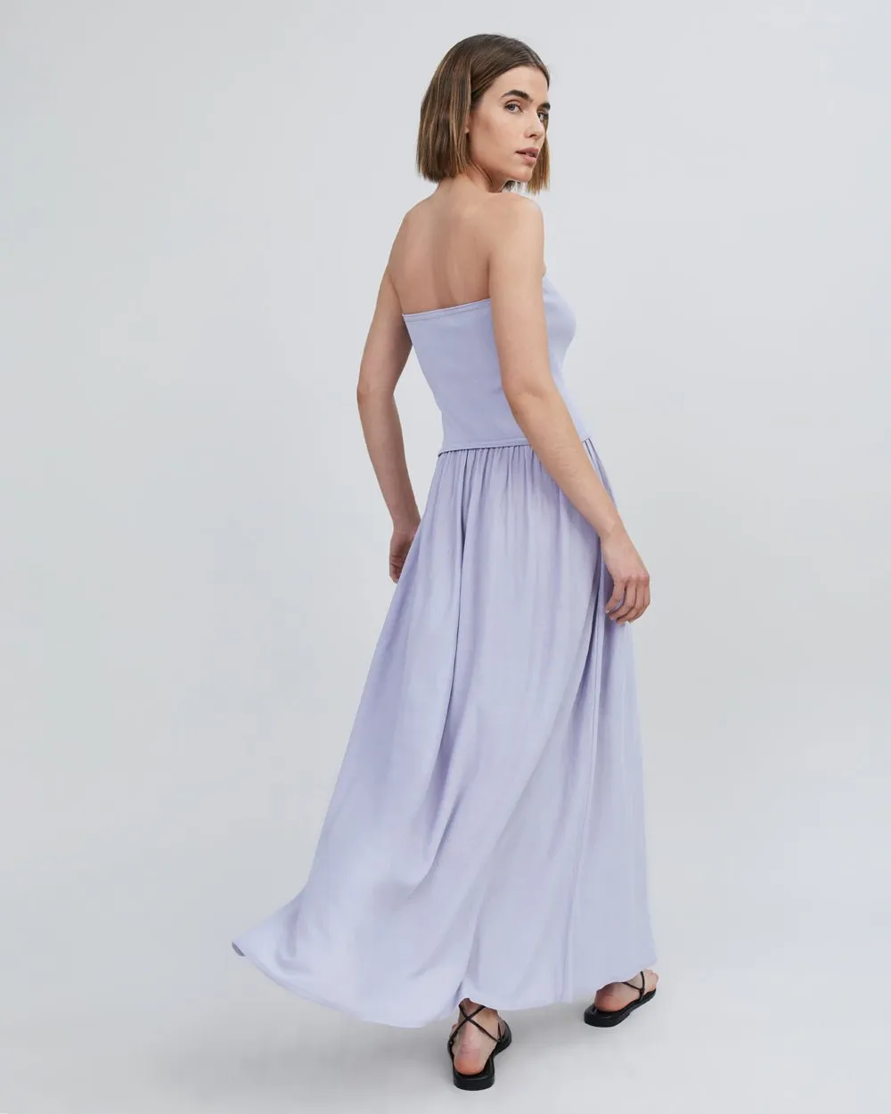 Strapless Soglio Dress Lilac Pastel