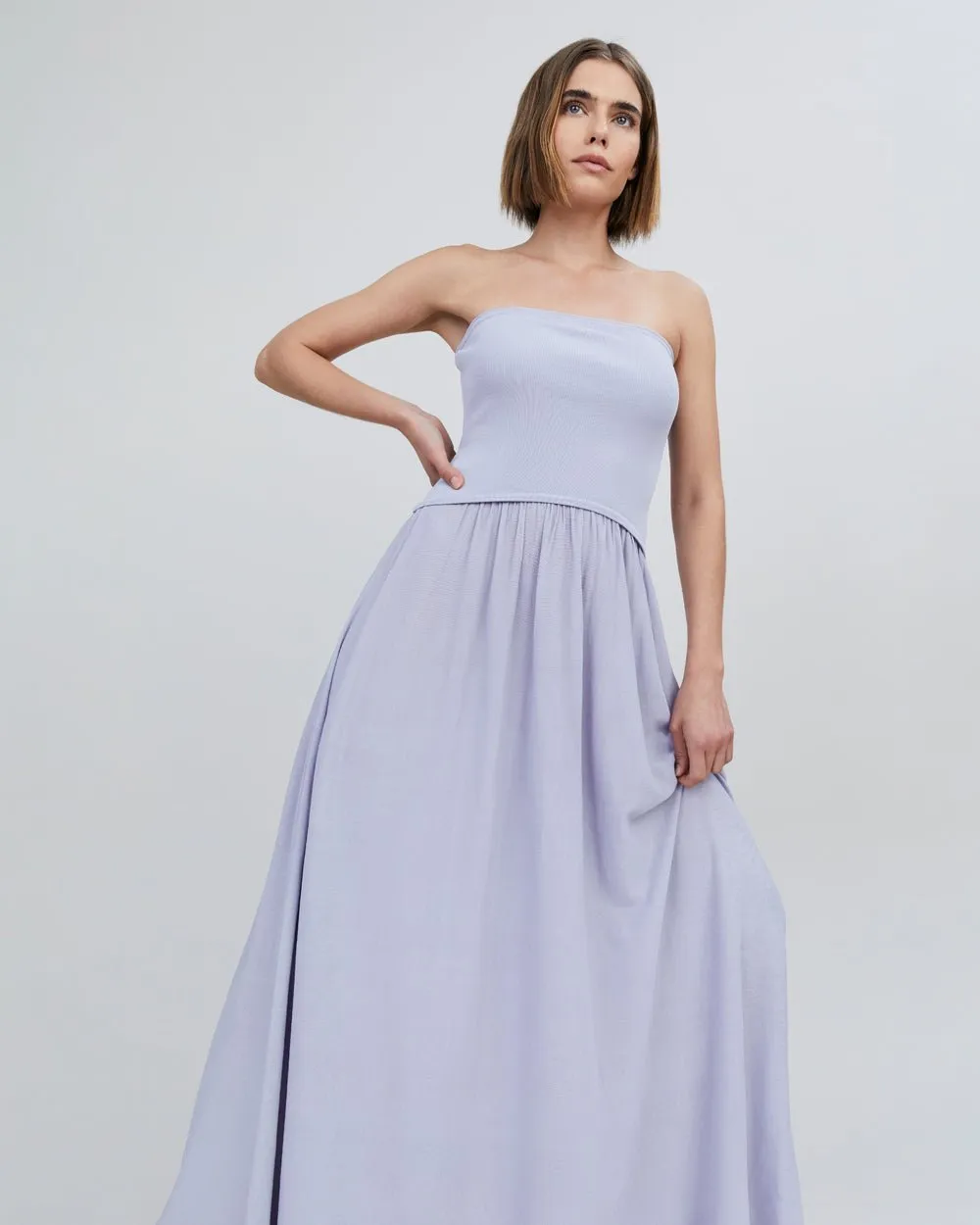 Strapless Soglio Dress Lilac Pastel