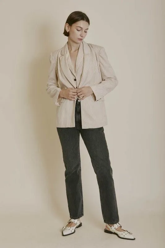 Suede Touch Stripe Blazer